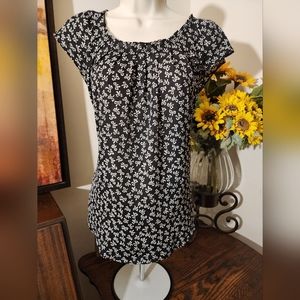 Lauren Conrad Pleated Scoopneck Top